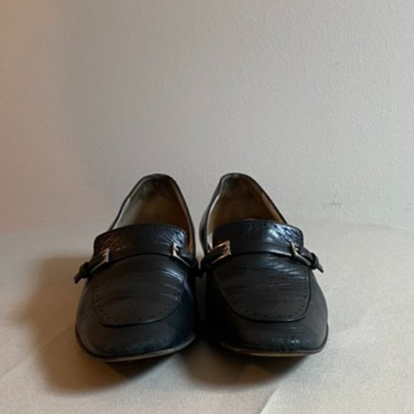 Black Vintage CHANEL Interlocking CC Logo Loafers 5 1/2 - Picture 4 of 11